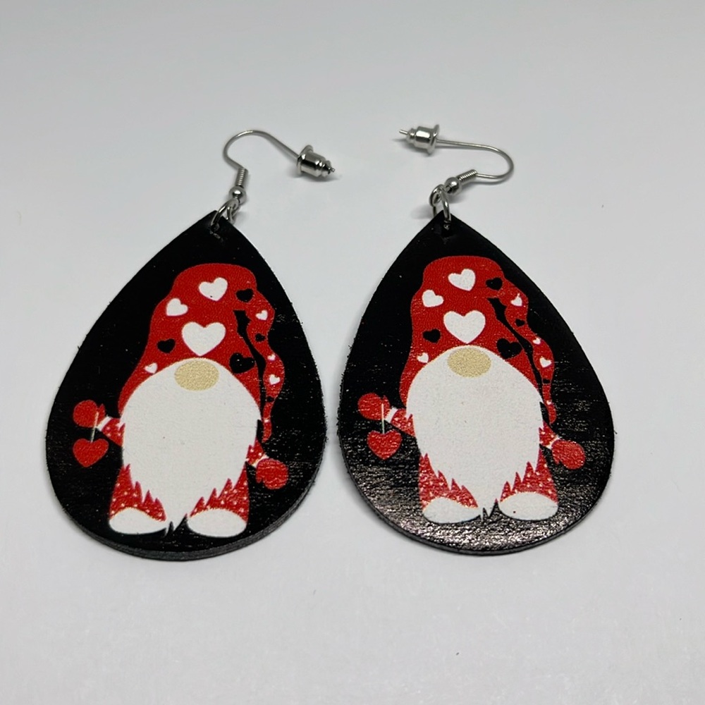 Earrings valentines dangle cute statement mom‎ daughter gift grandma gnome